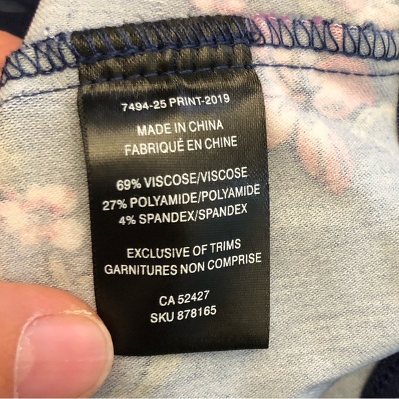 Lily Morgan Floral Colorful  Casual Medium Rise Pencil Trousers Pants. Small - Picture 6 of 13